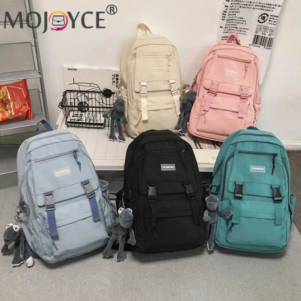 Women Nylon Backpack Portable Travel Waterproof Teenager Schoolbag