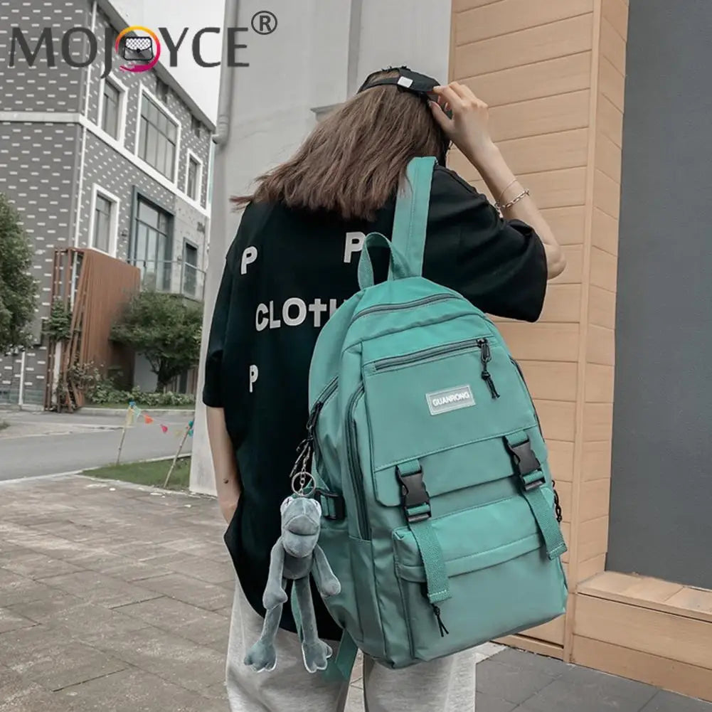 Women Nylon Backpack Portable Travel Waterproof Teenager Schoolbag