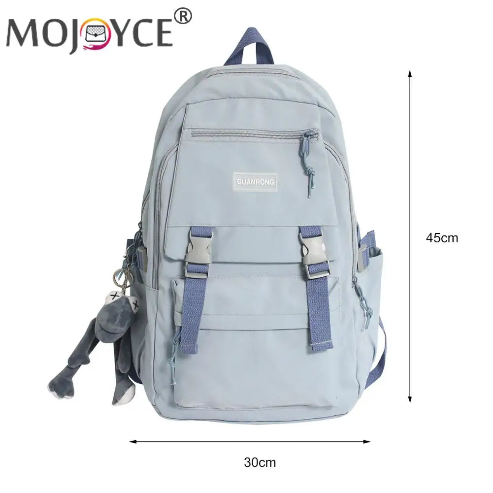 Women Nylon Backpack Portable Travel Waterproof Teenager Schoolbag