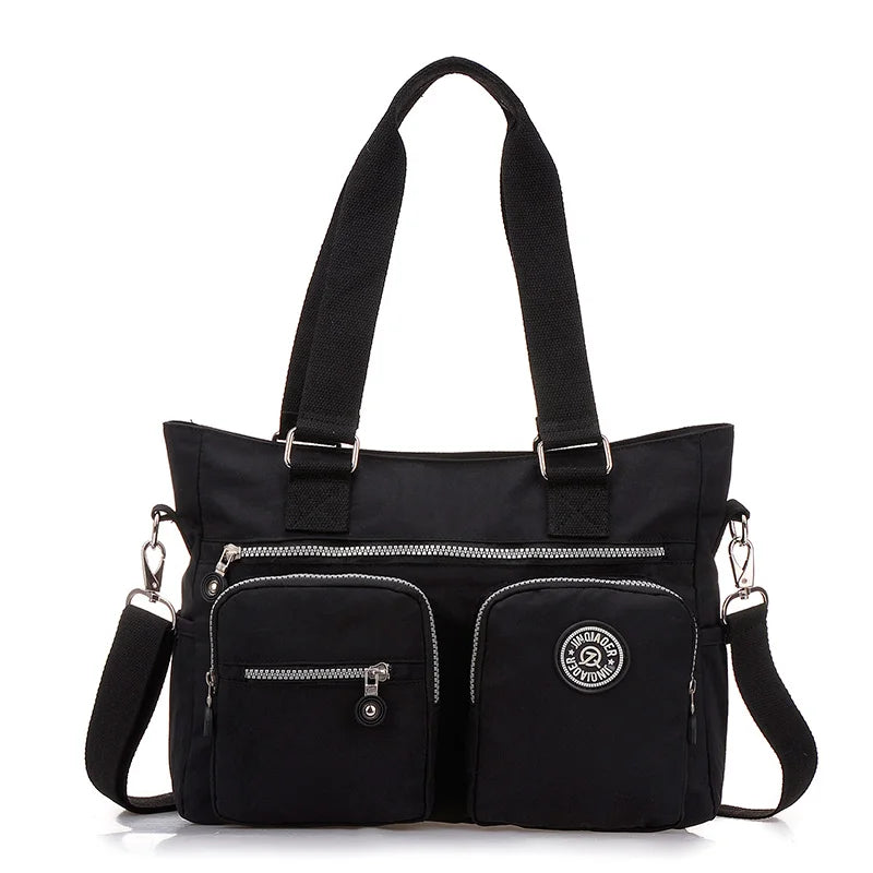 Women Nylon Shoulder Bag Casual Messenger Cross body Travel Tote Top-handle