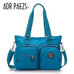 Women Nylon Shoulder Bag Casual Messenger Cross body Travel Tote Top-handle