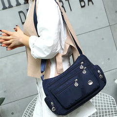 Women Nylon Messenger Bag Lightweight Waterproof Bag Large Capacity
