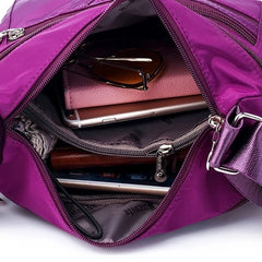 Women Nylon Messenger Bag Lightweight Waterproof Bag Large Capacity
