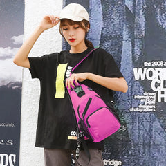 Women Oxford Cloth Solid Crossbody Chest Bag Travel Large Backpack