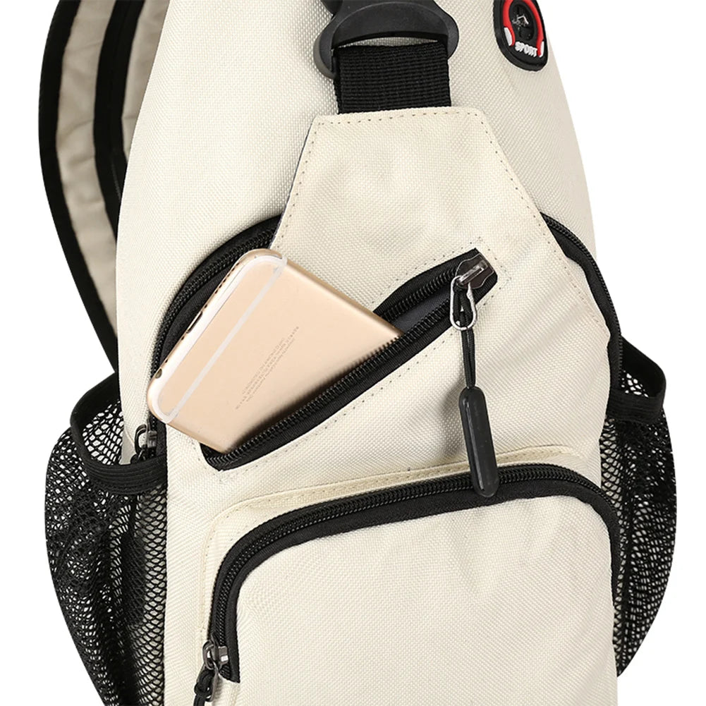 Women Oxford Cloth Solid Crossbody Chest Bag Travel Large Backpack