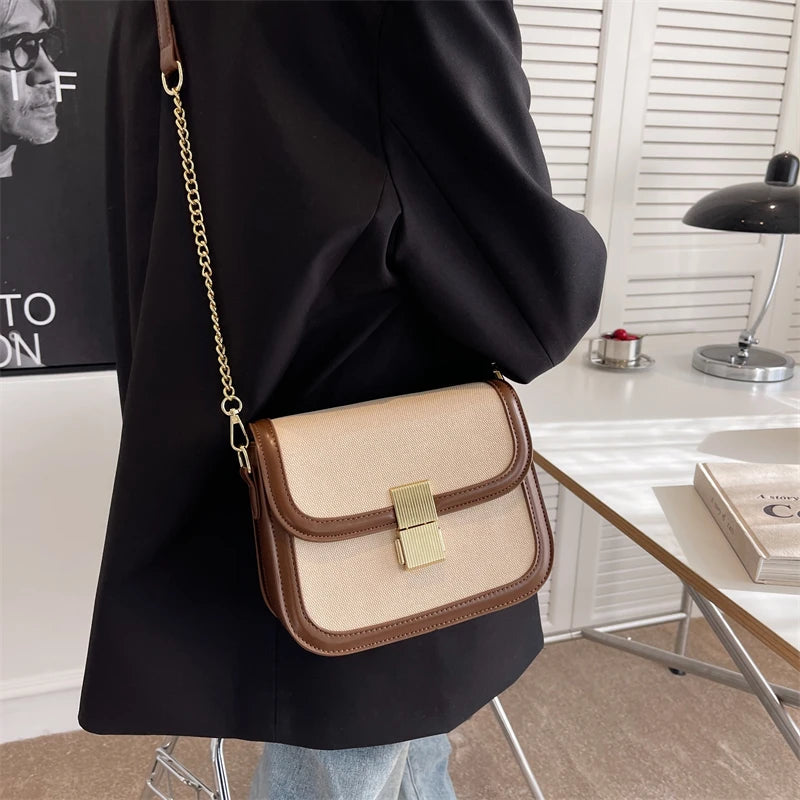 Women PU Leather Chains Shoulder Bag Crossbody Bag Ladies Handbags