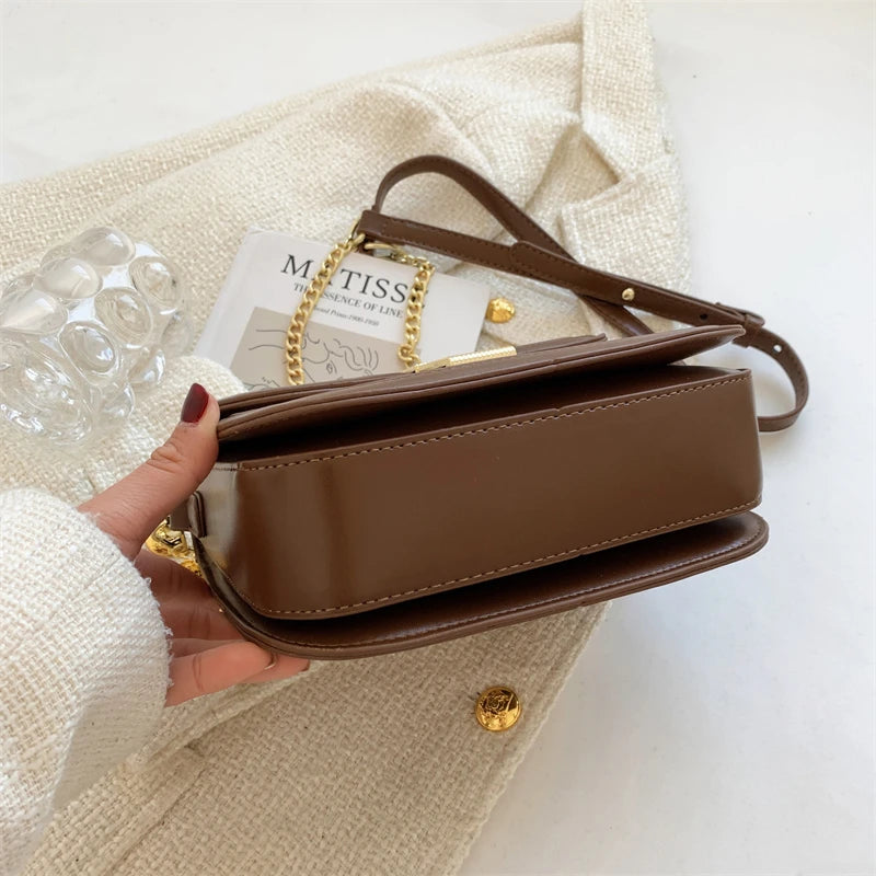 Women PU Leather Chains Shoulder Bag Crossbody Bag Ladies Handbags