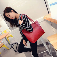 Women PU Leather Handbags Lady Hobo Shoulder Bag Tote Satchel Bag