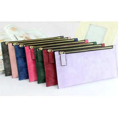 Women PU Leather Long Purse Clutch Zipper Business Wallet
