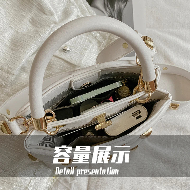 Women Rivet Studded Shoulder Bag Crossbody Bag Tote Bags