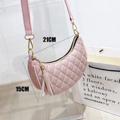 Women PU Leather Shoulder Bag All-Match Tote Crossbody Bag
