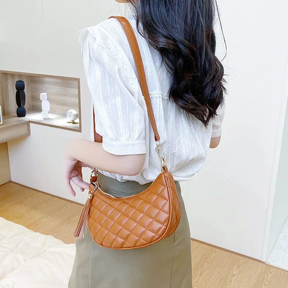 Women PU Leather Shoulder Bag All-Match Tote Crossbody Bag