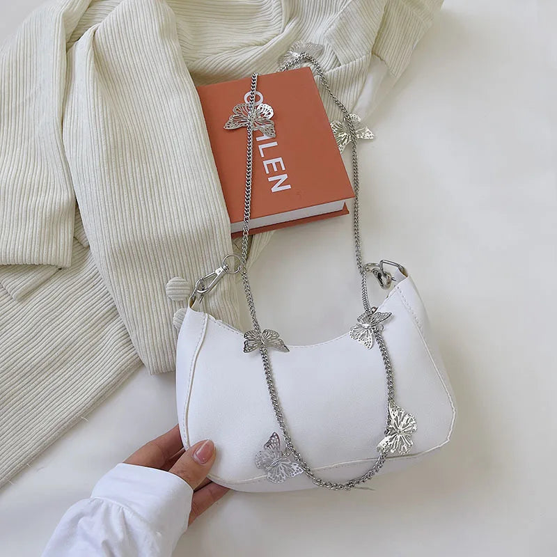 Vintage Butterfly Chain Shoulder Bag Mini Purse Handbag
