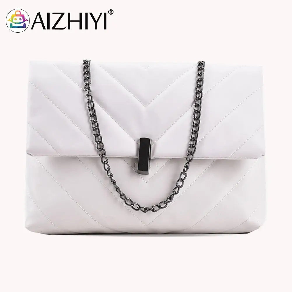 Women PU Messenger Bag Chain Flap Handbags Tote Casual Shopping