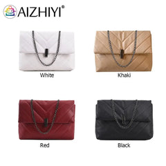 Women PU Messenger Bag Chain Flap Handbags Tote Casual Shopping