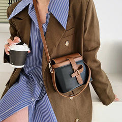 Women Panelled Bucket Crossbady Bags Clutch Shoulder Bolsos
