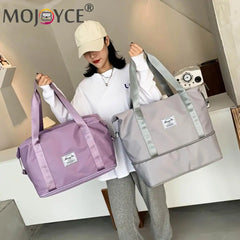 Women Patchwork Fitness Travel Shoulder Crossbody Luggage Bag