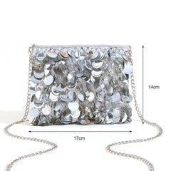 Women Polyester Crossbody Bag Purses Evening Handbag Sequin Clutch