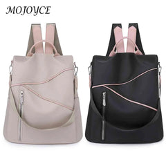 Women Preppy Style Backpack Contrast Handbags Student School Large Capacity