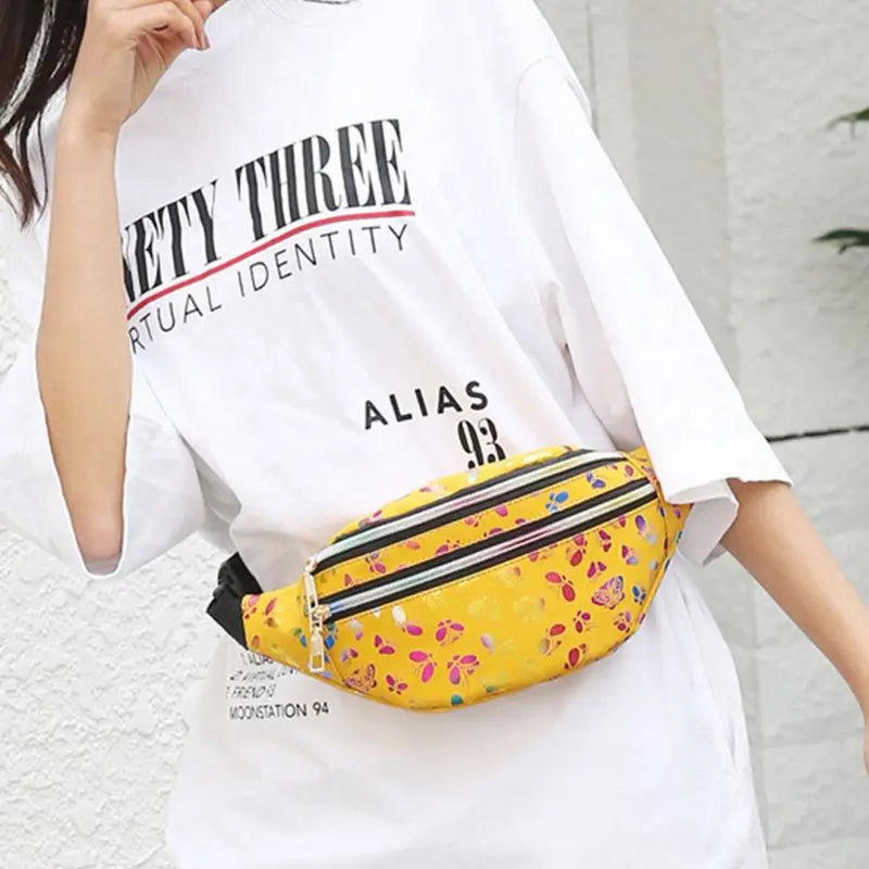 Women Printed Waist Fanny Pack Belt Bag Pouch