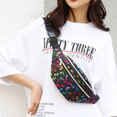 Women Printed Waist Fanny Pack Belt Bag Pouch