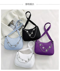 Women Pure Butterfly Chain Shoulder Bags Casual All-match Underarm Bag
