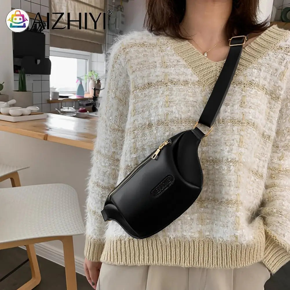 Women PU Leather Shoulder Crossbody Messenger Bag Casual Waist Chest Bags