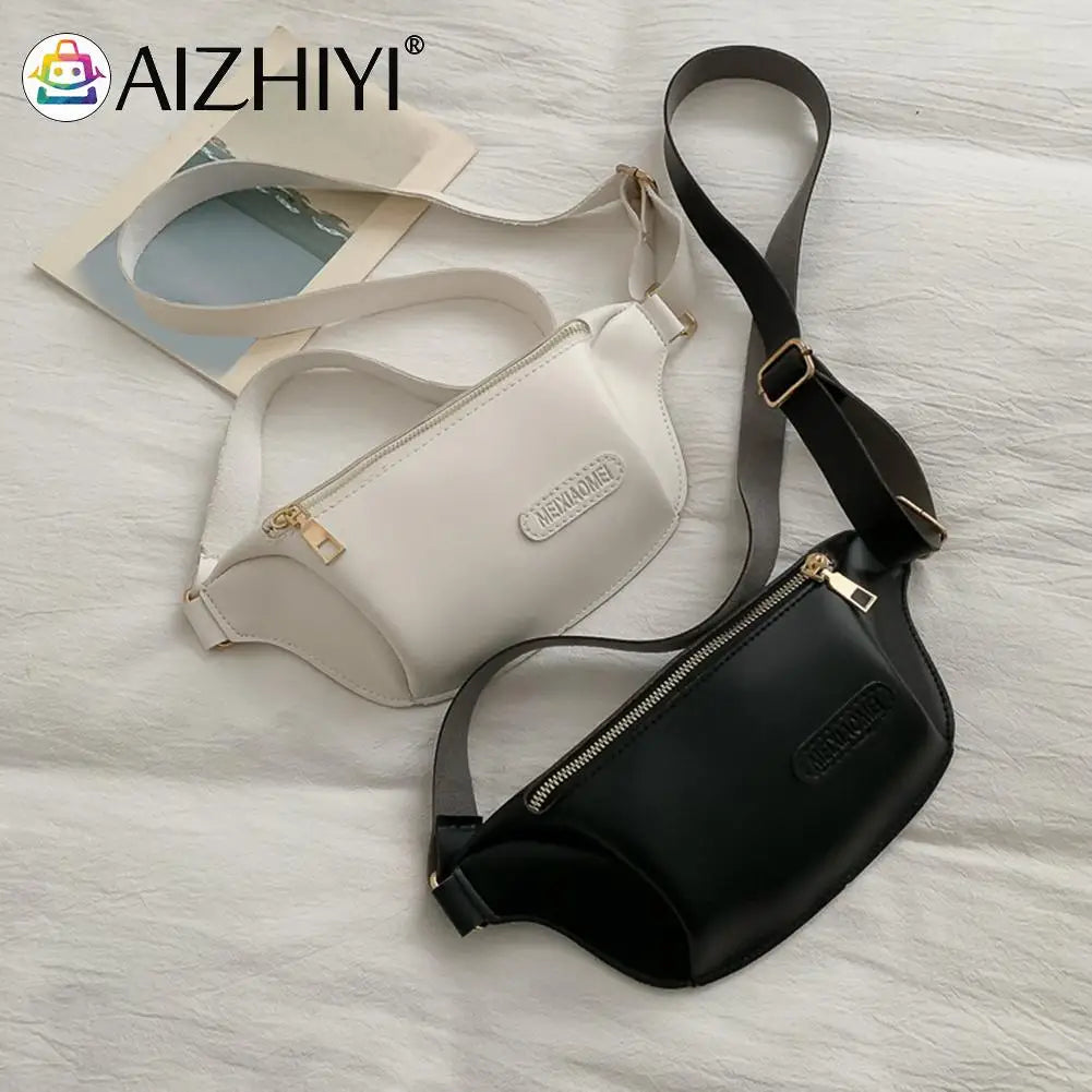 Women PU Leather Shoulder Crossbody Messenger Bag Casual Waist Chest Bags