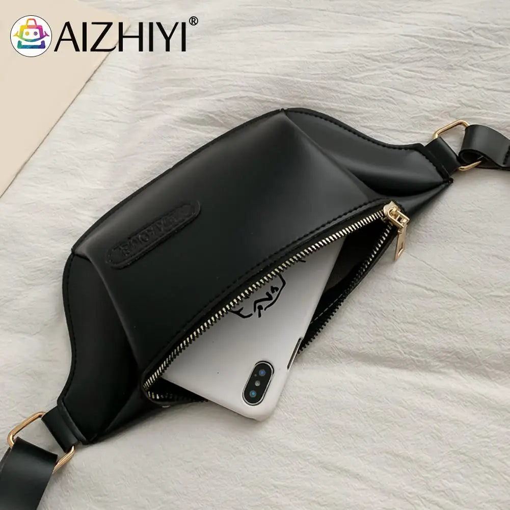 Women PU Leather Shoulder Crossbody Messenger Bag Casual Waist Chest Bags
