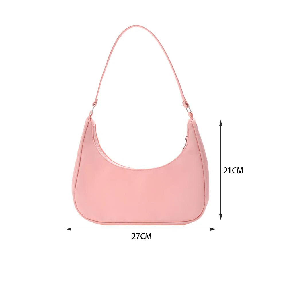 Women Shoulder Hobos Bag Zipper Small Purse Handbag