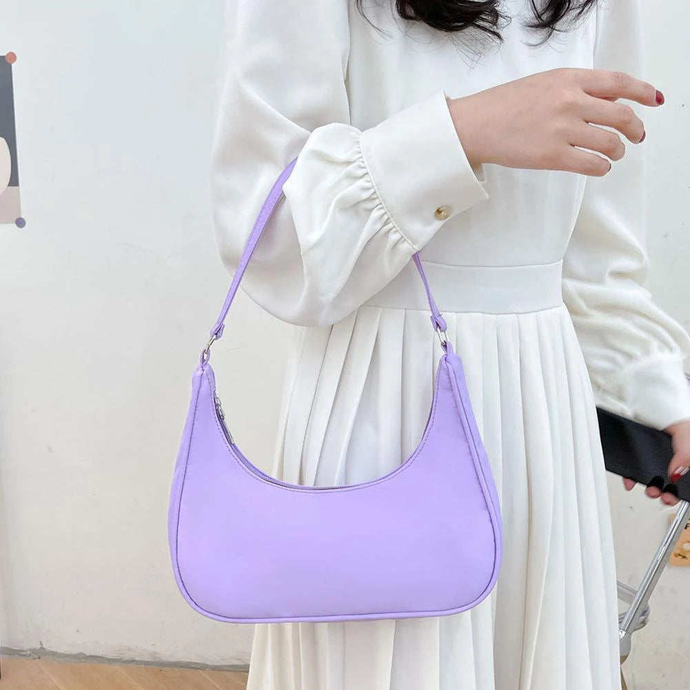 Women Shoulder Hobos Bag Zipper Small Purse Handbag