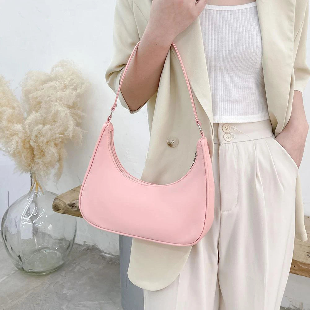Women Shoulder Hobos Bag Zipper Small Purse Handbag