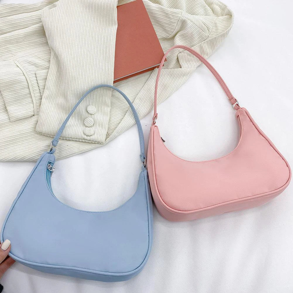 Women Shoulder Hobos Bag Zipper Small Purse Handbag