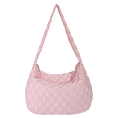 Large Capacity Women Shopper Bag Rhombus Pattern Top-handle Armpit Bag