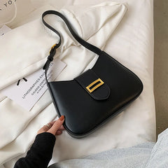 Women PU Leather Shoulder Bag Lady Shopper Underarm Bag