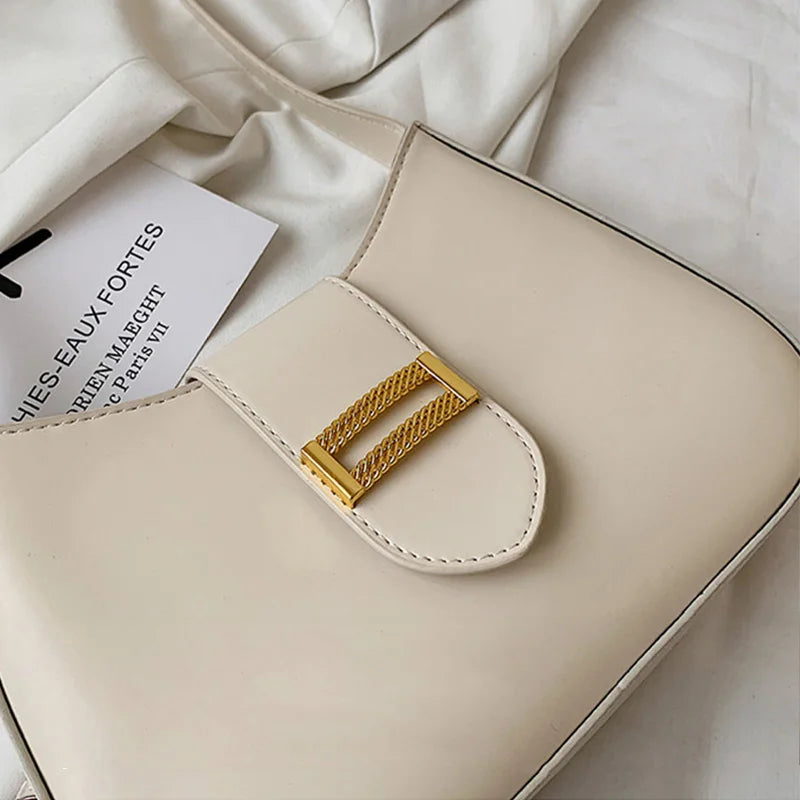 Women PU Leather Shoulder Bag Lady Shopper Underarm Bag