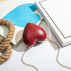 Red Heart Shaped Purse Ladies Evening Clutches for Wedding Party