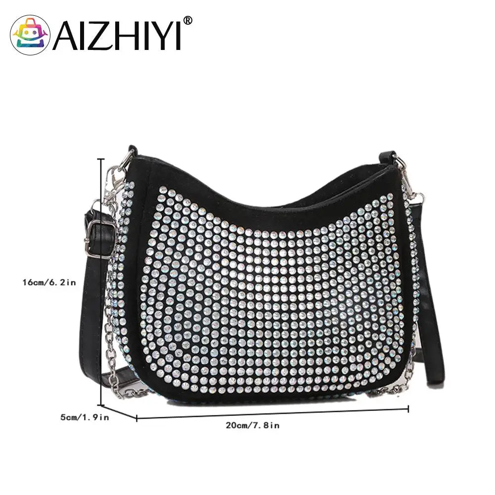 Retro Style Rhinestone Handbag Mini Shoulder Bag