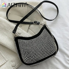 Retro Style Rhinestone Handbag Mini Shoulder Bag