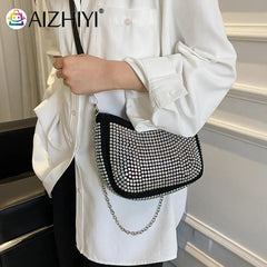 Retro Style Rhinestone Handbag Mini Shoulder Bag