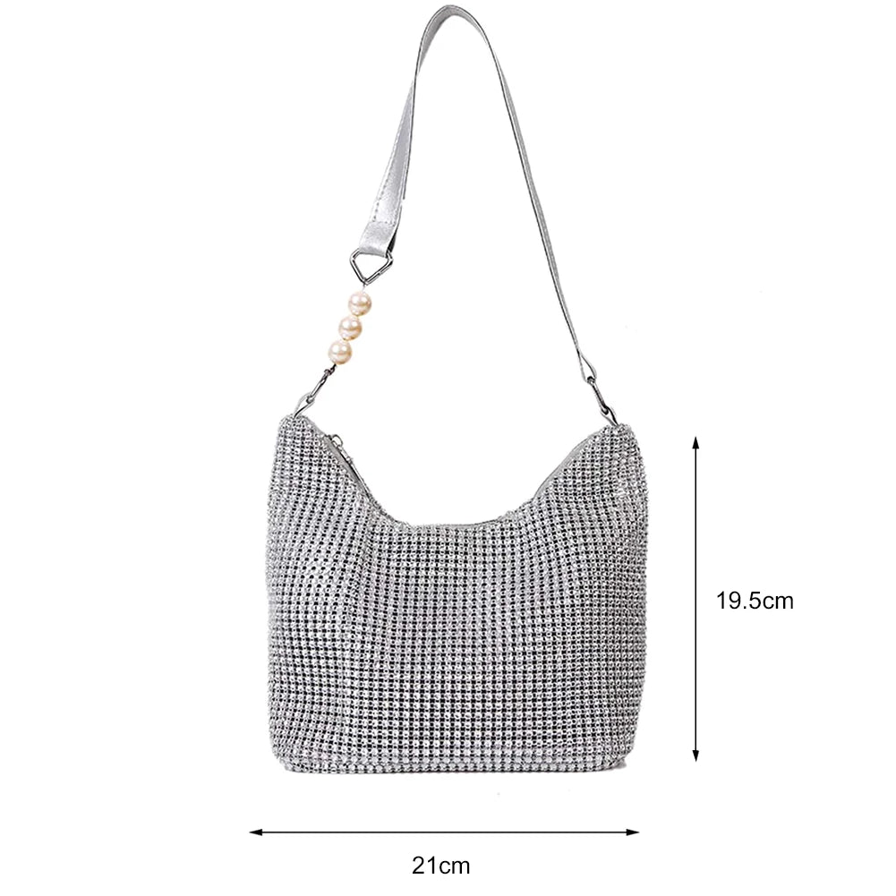 Women Rhinestones Handbags Lady Diamonds Shoulder Bag Crystal Tote