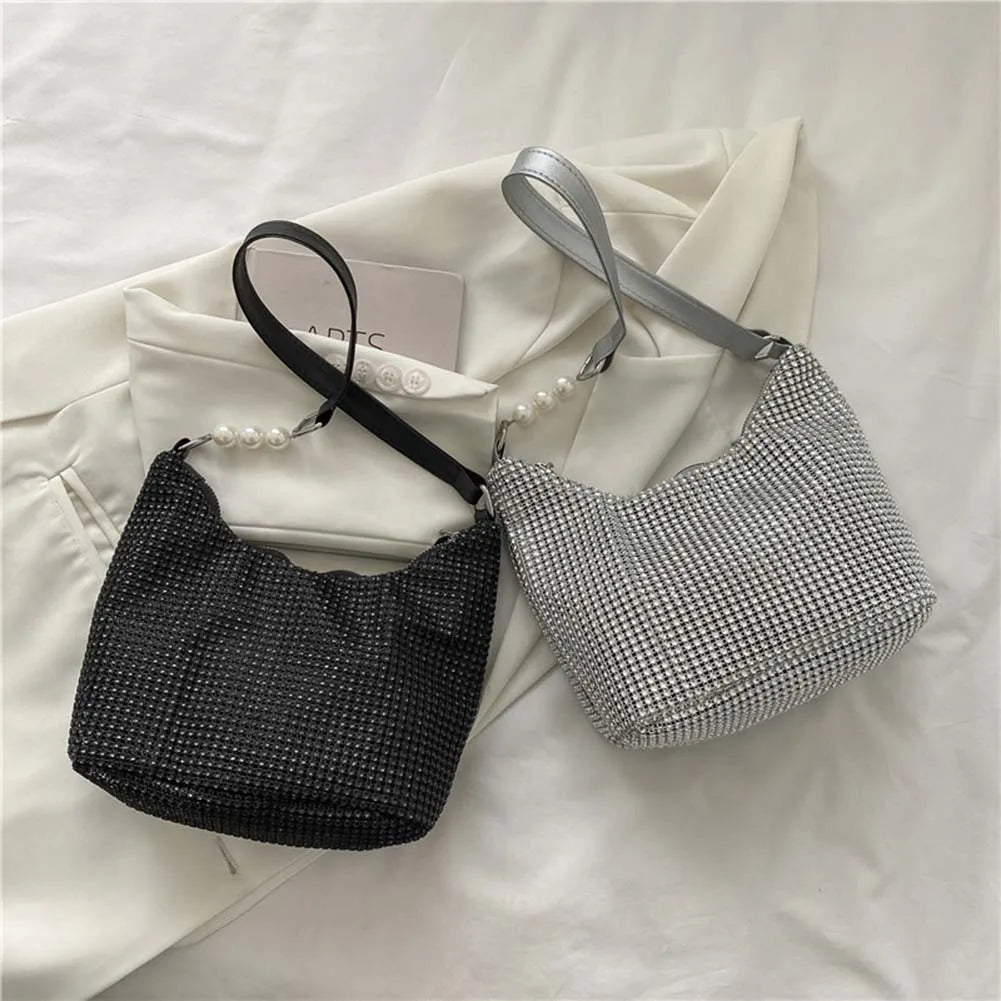 Women Rhinestones Handbags Lady Diamonds Shoulder Bag Crystal Tote