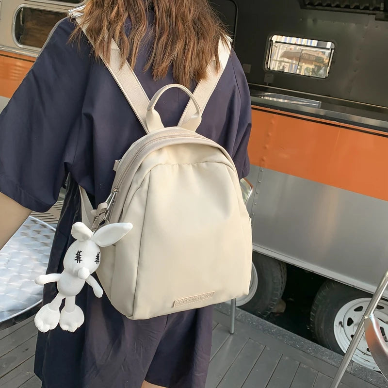 Women'S Backpack Solid Oxford Small Backpacks Student Schoolbag