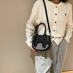 Women Saddle Handbag Double Buckle Shoulder Bags Casual Clutch Bag