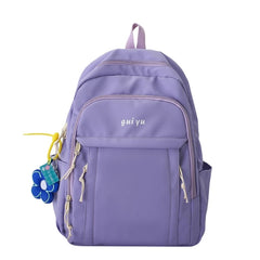 Women School Backpack Teen Girls Student Bookbags Solid College School Bag