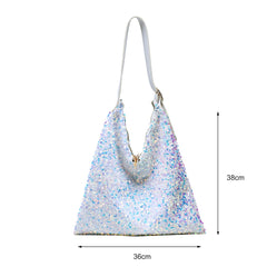 Sequin Evening Clutch Bag Women Shoulder Tote Shopping Bag