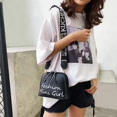 Women Shell Shoulder Bags PU Leather Small Crossbody Bags Casual Messenger Bags