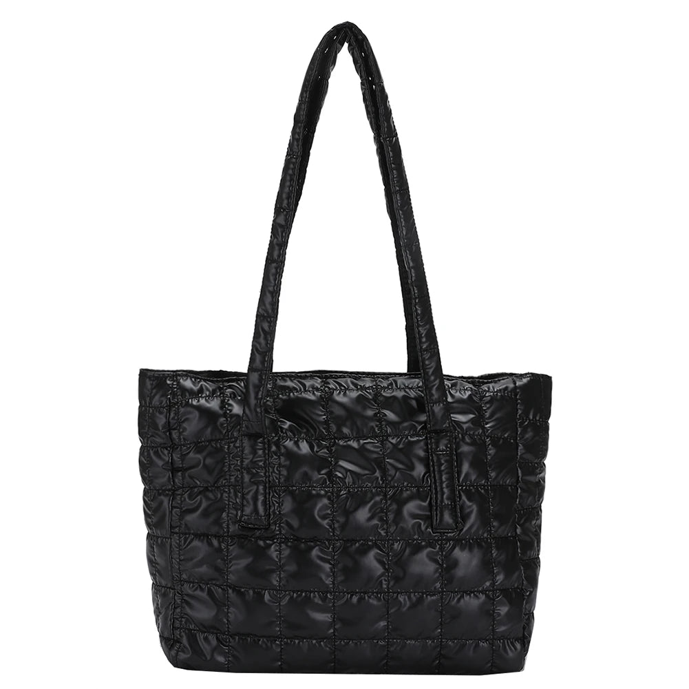 Solid Cotton Padded Shoulder Bags for Women