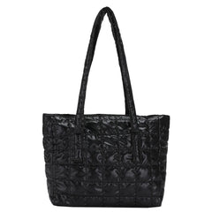 Solid Cotton Padded Shoulder Bags for Women