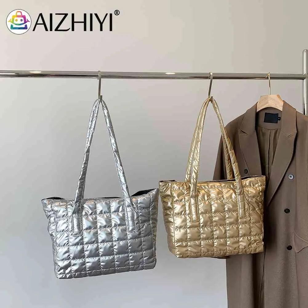 Women Large Capacity Cotton Padded Shopping Tote Bags